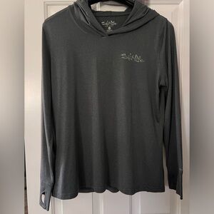 Salt Life grey thin athletic hooded sweat shirt (hoodie) - XL